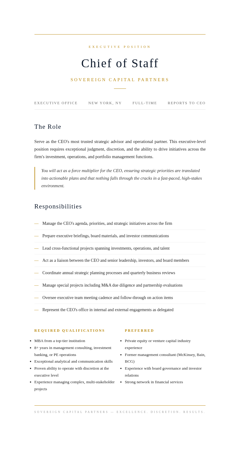 Luxury premium job description
